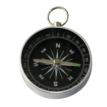 Everything Baby pocket compass with key ring, outdoor survival navigation tool for camping, hiking, and kids' outdoor play.