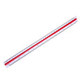 White 12-inch architectural scale ruler from Everything Baby, ideal for drawing, scaling, and architectural drafting.