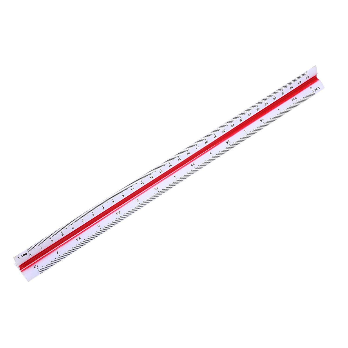 White 12-inch architectural scale ruler from Everything Baby, ideal for drawing, scaling, and architectural drafting.