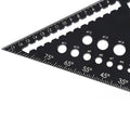 Aluminum Rafter Square and Slide Ruler Set for woodworking, featuring a 7-inch carpenter square with precision markings.