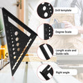 Aluminum carpenter square and slide ruler set for woodworking, 7-inch versatile tool for precise measurements in carpentry projects