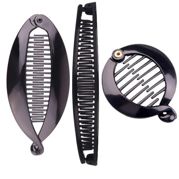 for Thick Fine Hair Clip for Women Girls Fishtail Hair Clip Ponytail Holder Clips for Women Girls Banana Combs-3pcs