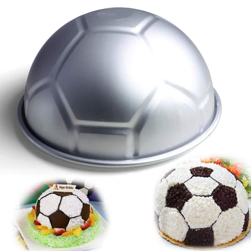 Big 8-inch Half Soccer Ball Football Shaped Birthday Cake Pan Bakeware Pastry Baking Cake Decorating Pan Mold