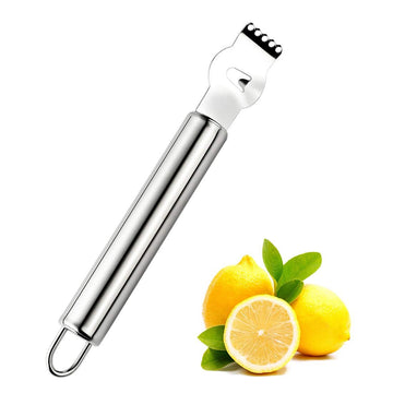 Stainless Steel Lemon Grater , Orange Citrus Peeler with Channel Knife STAINLESS STEEL  CONVENIENT TO USE EASY TO CLEAN