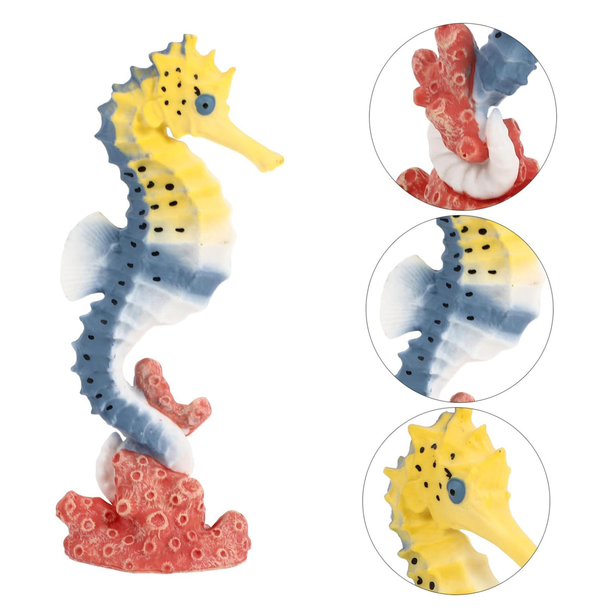 Plastic seahorse toy, sea animal model ornament for kids' pretend play and home decoration, by Everything Baby.