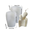 3D silicone mold of naked human body shape, used for candles and body art, featuring detailed human form for creative projects.