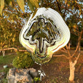 Large metal angel wind spinner for yard and garden, outdoor 3D hanging garden decor by Everything Baby, colorful and decorative.