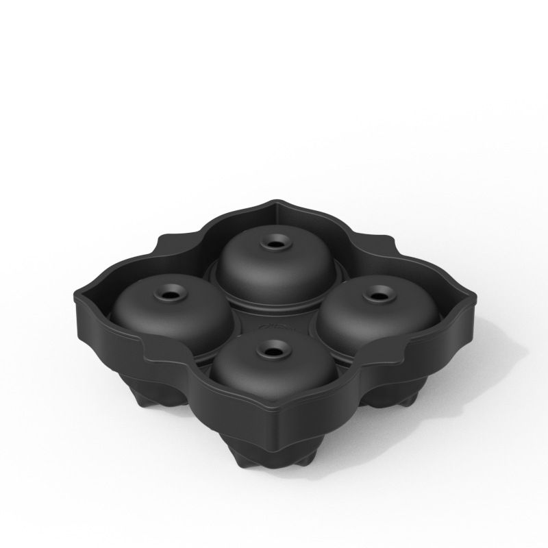 Silicone 3D rose ice cube tray for cocktails, whiskey, chocolate, ice cream, and desserts, featuring detailed rose mold design.