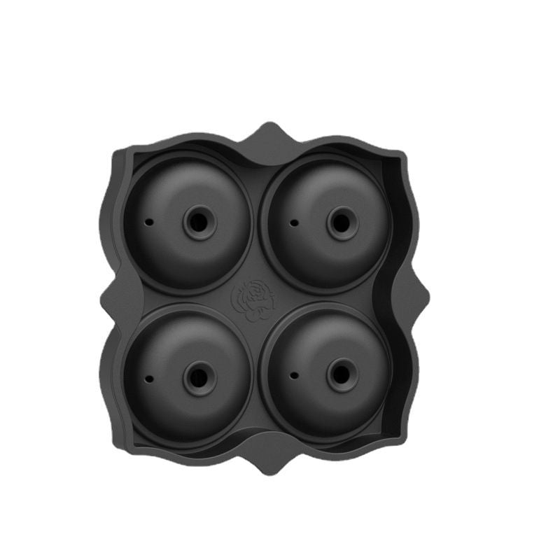 Silicone 3D rose-shaped ice cube tray for cocktails, whiskey, chocolates, and desserts, designed for chilling and baking.
