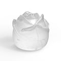 Silicone 3D rose ice cube tray for cocktails, whiskey, chocolate, ice cream, cakes, and jelly, designed for versatile chilling and baking.