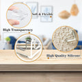 Transparent silicone corner protector for children, soft and anti-collision, designed for baby safety gates and furniture edges.