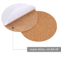 Round self-adhesive cork coaster squares from Everything Baby, ideal for DIY crafts and coaster backing sheets.