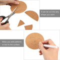 Round self-adhesive cork coaster squares from Everything Baby, ideal for DIY crafts, coasters, and kid's building toys.