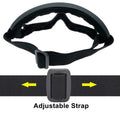 Baby and kids dirt bike goggles by Everything Baby, adjustable offroad protective combat goggles for men, women, and youth.