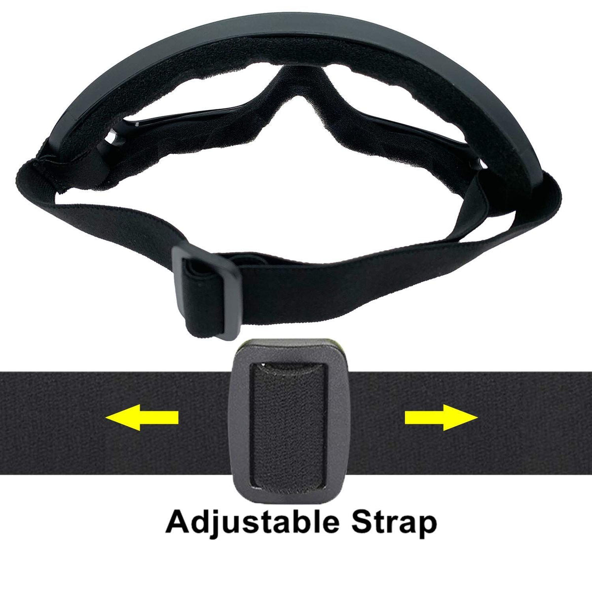 Baby and kids dirt bike goggles by Everything Baby, adjustable offroad protective combat goggles for men, women, and youth.