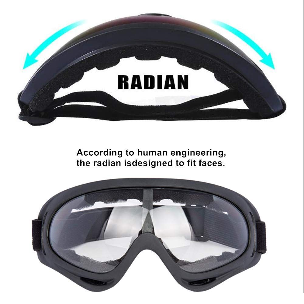 Pair of military-style dirt bike goggles from Everything Baby, adjustable protective eyewear for kids and adults offroad riding.
