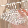 Set of 10 gold glitter clear plastic hangers for boys' sleepwear, non-slip coat and clothes hangers with bling for weddings.