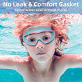 Clear toddler swimming goggles for kids ages 3-15, anti-fog, no-leak design for boys and girls swimming at pool or beach.