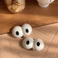 Pair of cute 3D big eyes shoe charms for girls and women, kawaii style decoration for sandals, colorful and playful accessory