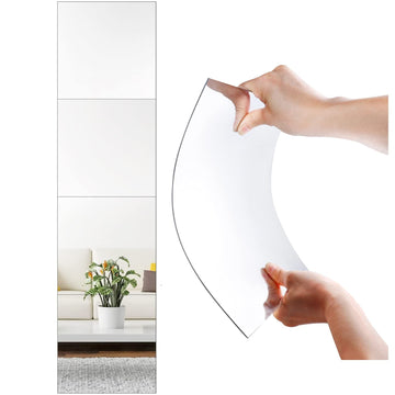 Unbreakable full body mirror tiles for baby and kids, safe for bedrooms and living rooms, ideal for toddler safety and play areas.