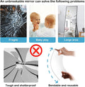 Unbreakable full body mirror tiles for nursery or living room, ideal for baby and toddler safety, by Everything Baby