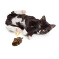 Interactive Mouse Hunter cat toy with electronic mouse sound, featuring real mouse design and catnip for indoor cats.