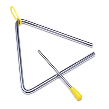 Superior Sound Quality Musical Steel Triangle Percussion Instrument With Striker (6Inch)Musical Steel Triangle Percussion