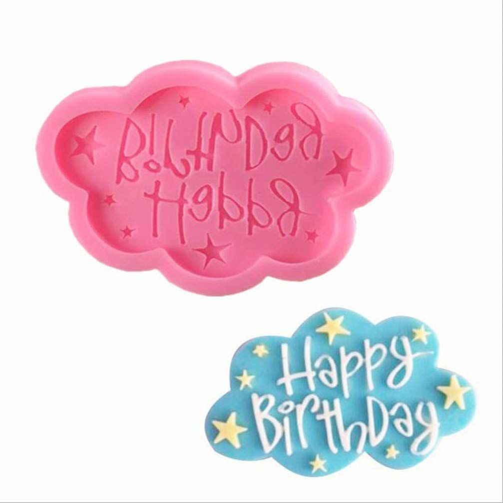 Happy birthday silicone cake mold with English alphabet letters for cake decorating, candy, and fondant, by Everything Baby.