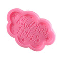 Happy birthday silicone cake mold with English alphabet letters for cake decoration, featuring baby and kids-themed design.