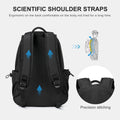 Black unisex lightweight water-resistant kids' backpack by Everything Baby, showing front view with adjustable straps