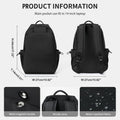 Black unisex lightweight water-resistant backpack for kids with adjustable straps, from Everything Baby, suitable for everyday use.