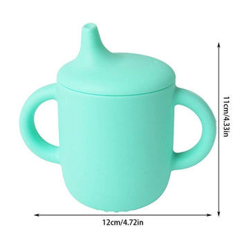 Silicone Sippy Cup, for Toddlers and Babies, Dishwasher and Microwave Safe, Baby Water Cup for Drinking and Training