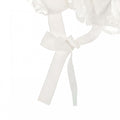 Lacy white baby bonnet hat with eyelet design, suitable for christening or summer protection for newborn girl.