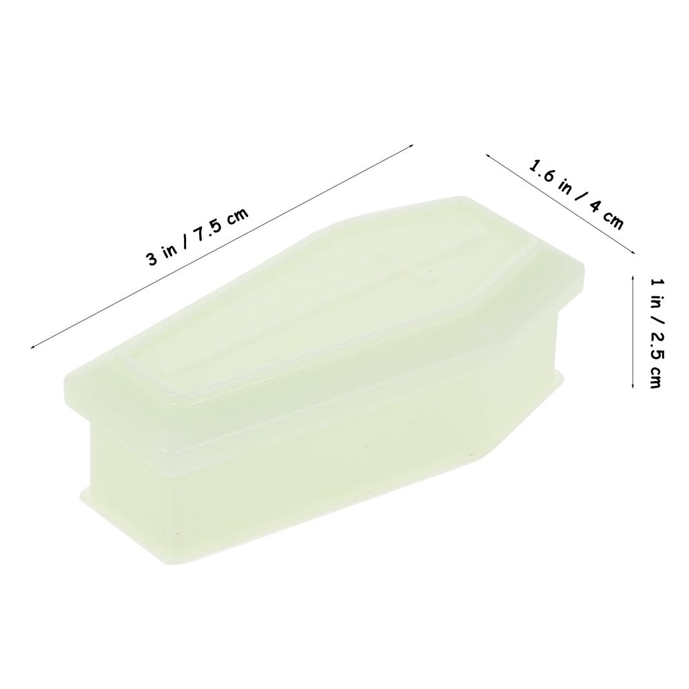 Mini luminous coffin box prank toy for Halloween, suitable for kids' pretend play and haunted house decorations by Everything Baby.