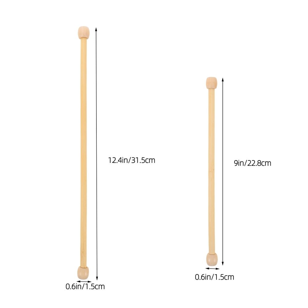 Set of 8 beige wooden banner rods for wall hangings, tapestries, DIY crafts, and macrame projects by Everything Baby.