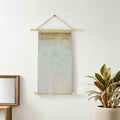 Eight beige wooden banner rods for wall hangings, suitable for DIY craft projects, tapestries, and macrame displays.