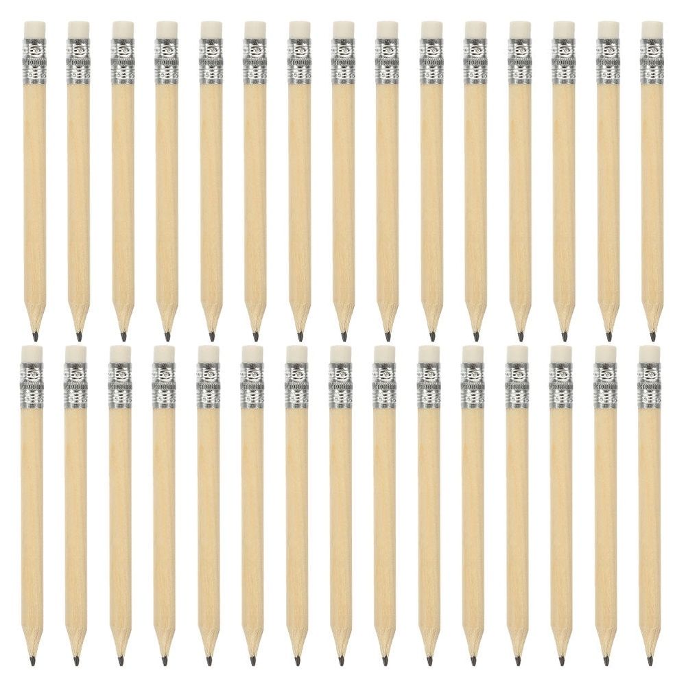Set of 30 beige wooden golf pencils in a compact case, ideal for office and school use by Everything Baby.
