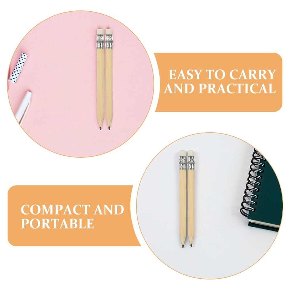 Set of 30 beige wooden golf pencils for office and school, compact and stylish, from Everything Baby.