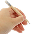 Set of 30 beige wooden golf pencils from Everything Baby, ideal for school and office use, displayed in a pencil case.
