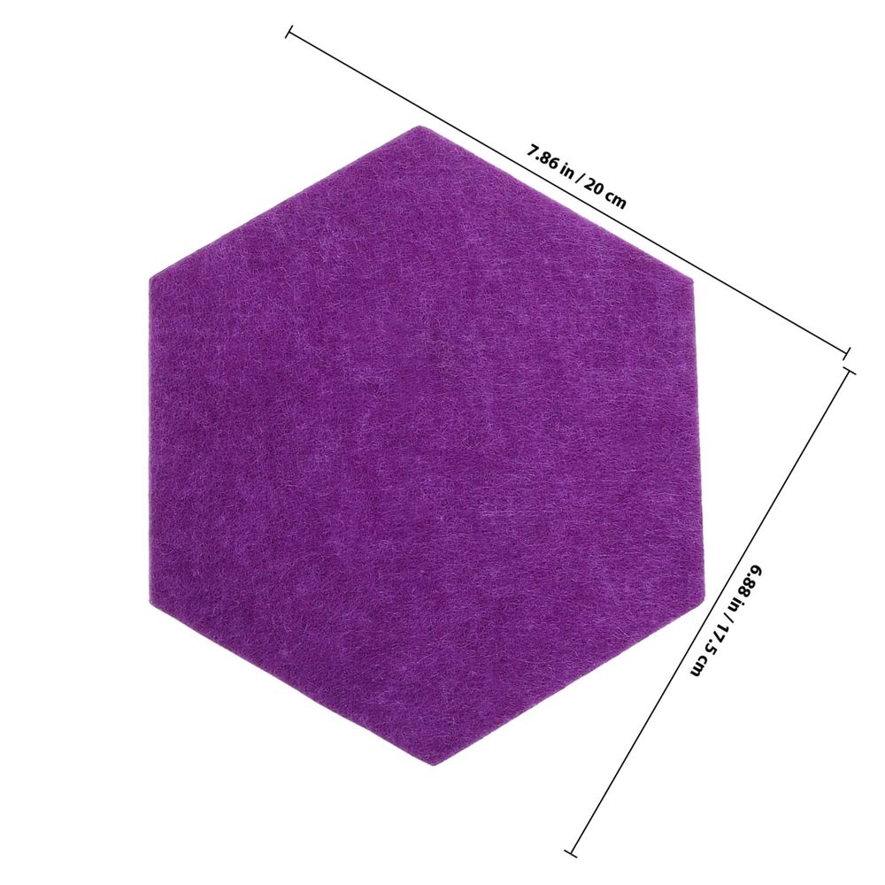 Set of 10 anti-wear felt hexagon tiles for kids' building toys, ideal for home decoration and creative play.