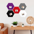 Set of 10 anti-wear felt hexagon tiles for bulletin boards, ideal for home decoration and kids' building toy projects.