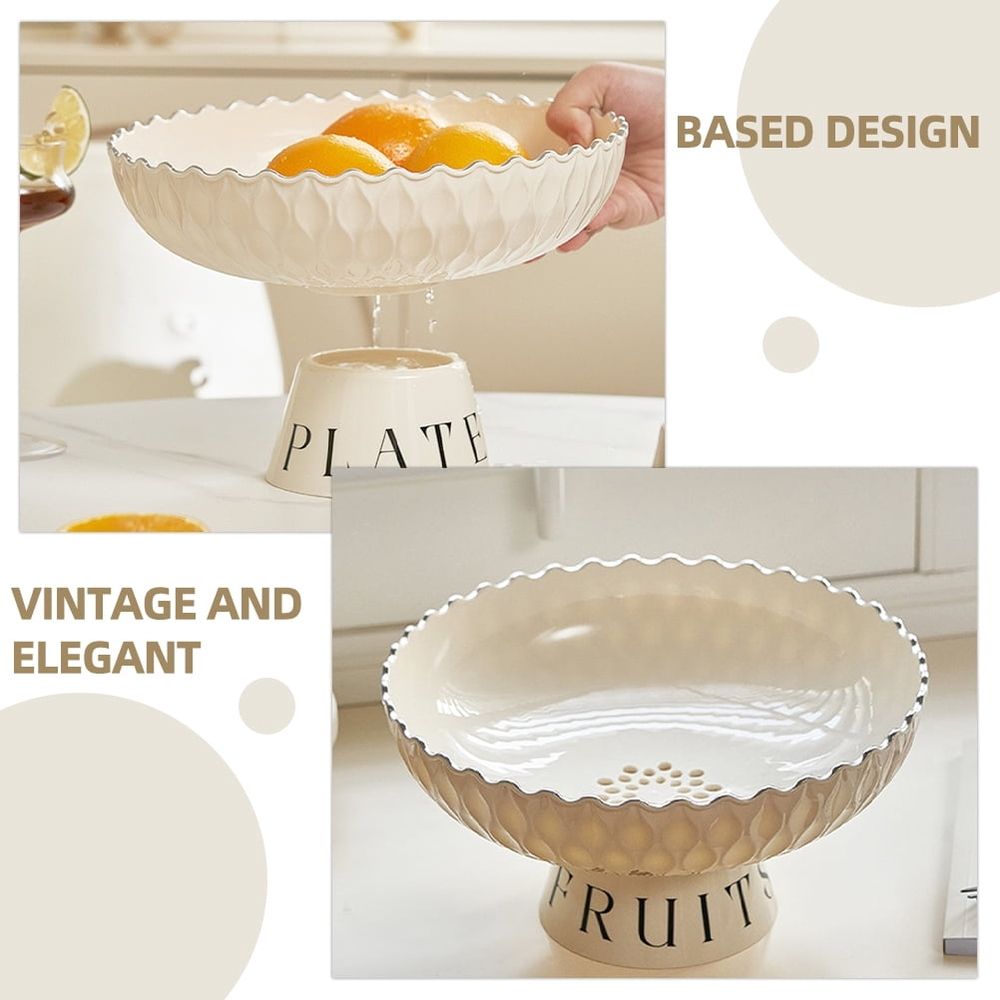 Luxury multi-color fruit tray with smooth lines and detachable base, ideal for baby and kids nursing and feeding.