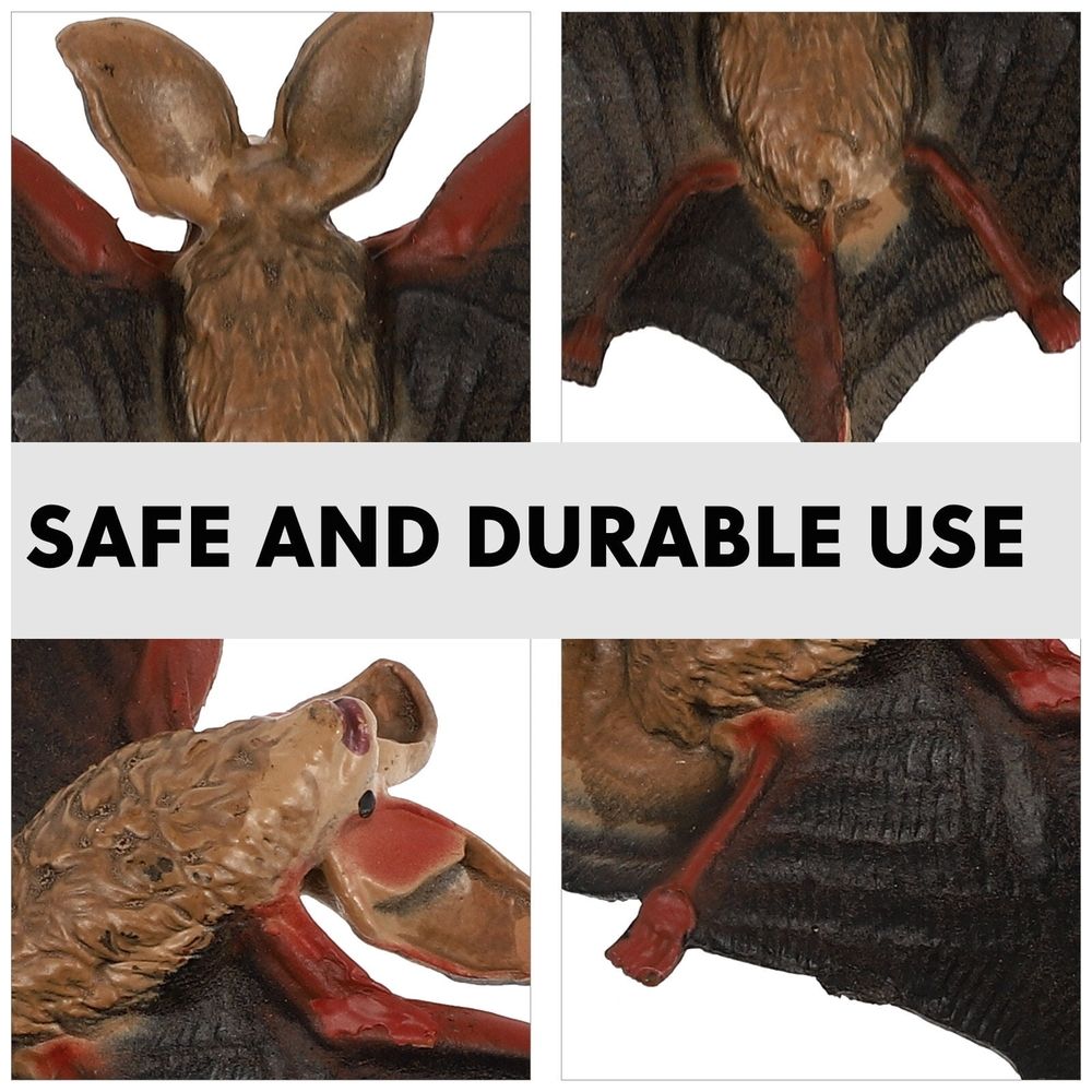 Two realistic plastic bat models for kids' outdoor play, perfect as party supplies and outdoor toy accessories.