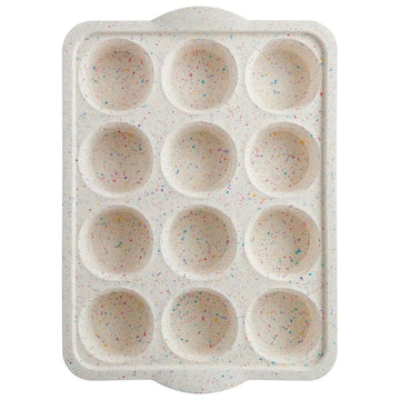 Silicone mini muffin pan for baking mini cupcakes, egg bites, and snacks, ideal for baby and kids feeding, by Everything Baby.