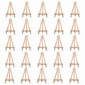 Set of 25 mini 5-inch wooden easels for displaying photos, business cards, small jars, ideal for DIY crafts and outdoor play.