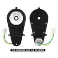 Pair of RS555 12V kids ride-on car motors from Everything Baby, high-speed electric motors for children's ride-on vehicles.
