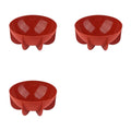 Brick red silicone hemisphere baking mold with dome shape, ideal for cake decorating and creative pretend play baking projects.