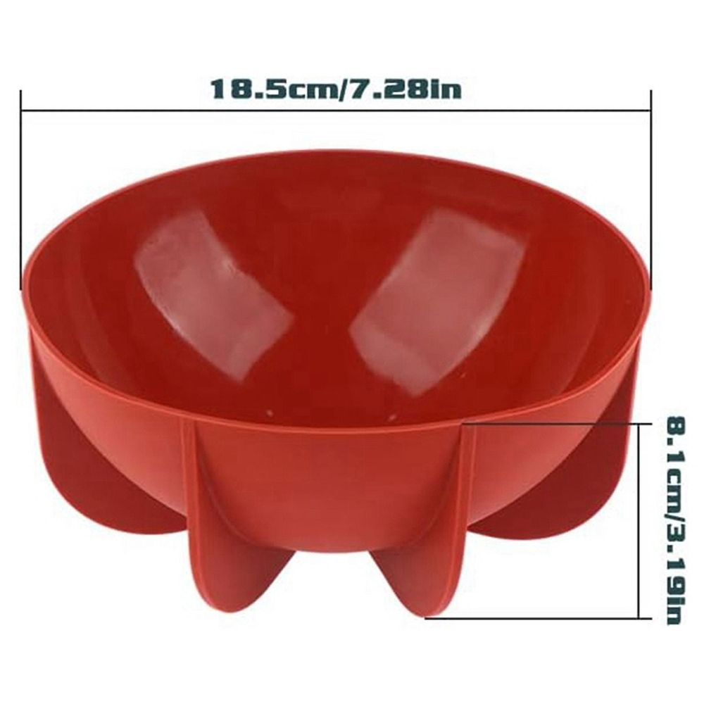 Silicone hemisphere cake mold in brick red, ideal for baking or pretend play, featuring a planet-shaped dome design.