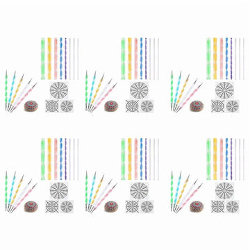 Set of 96 mandala dotting tools for painting rocks, clay sculpting, and art projects with stylus ball tips for detailed design work.