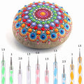Set of 96 mandala dotting tools for painting rocks, with ball stylus and stencils, ideal for kids' art and clay sculpting projects.